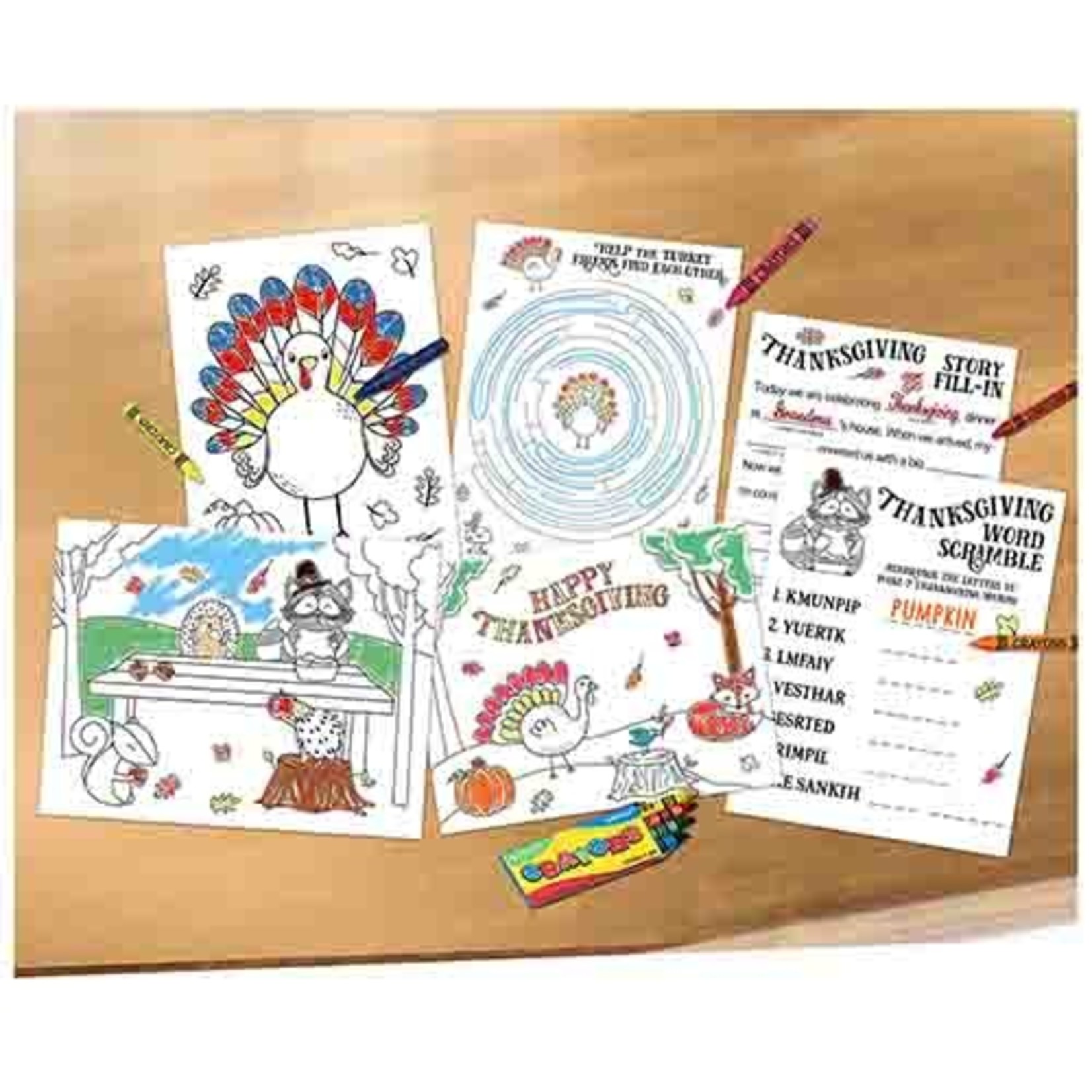 Amscan Thanksgiving Kids Activity Sheets - 30ct.
