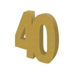 Beistle 3-D Gold Glittered '40' Centerpiece - 1ct.