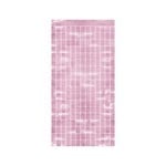 Beistle 6.5' Metallic Pink Square Door Curtain - 1ct.