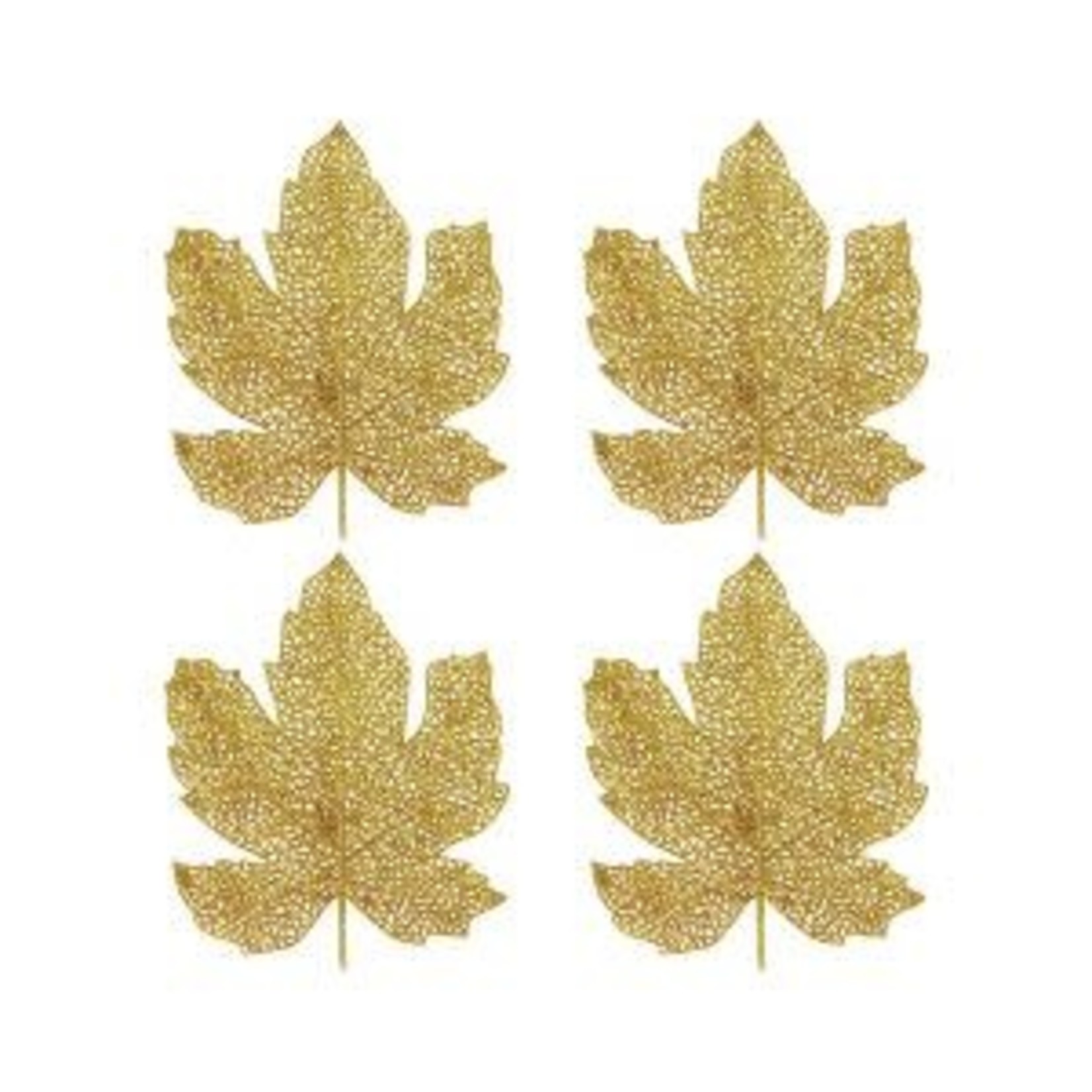 Beistle Glittered Falls Leaves - 4ct.