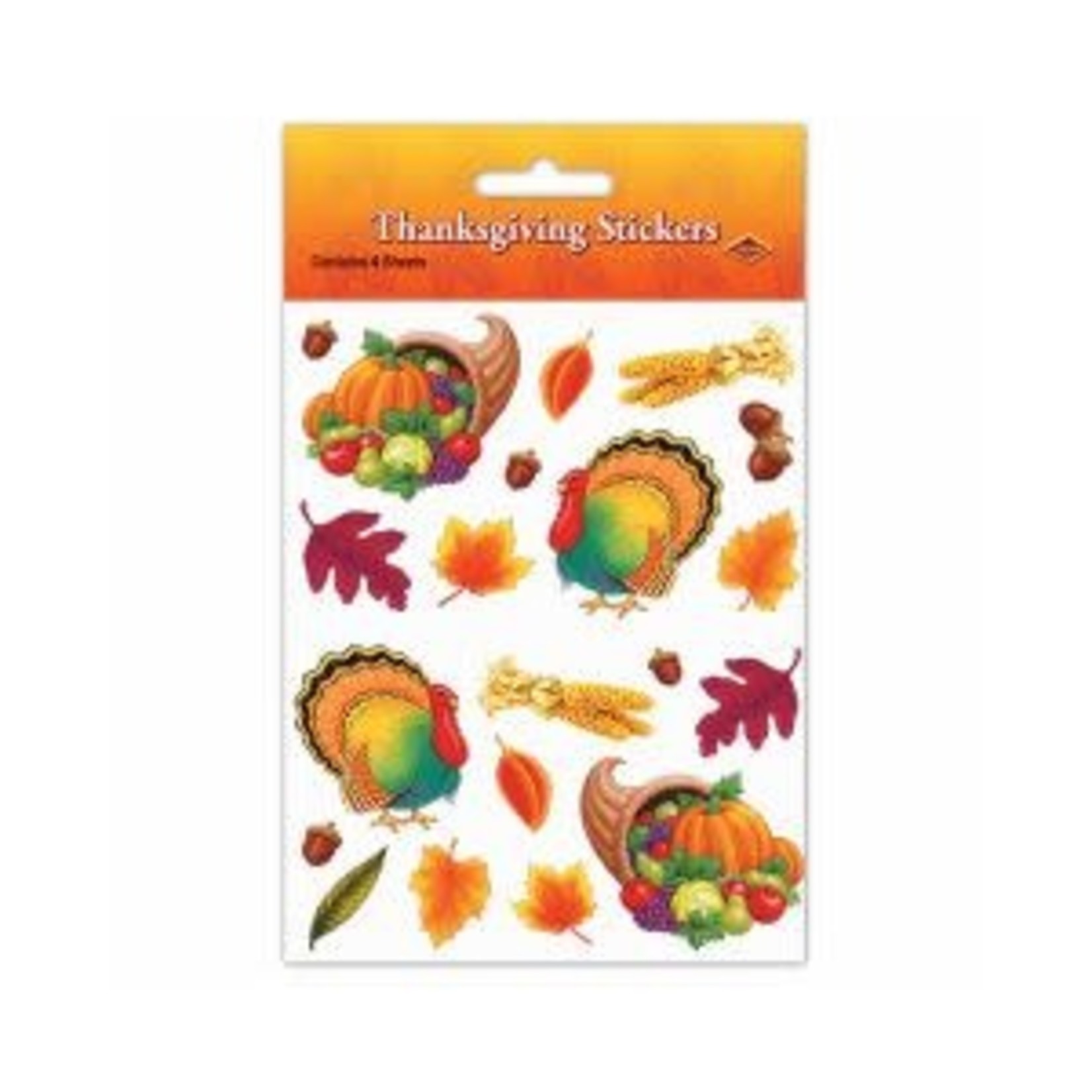Beistle Thanksgiving Stickers - 4 sheets