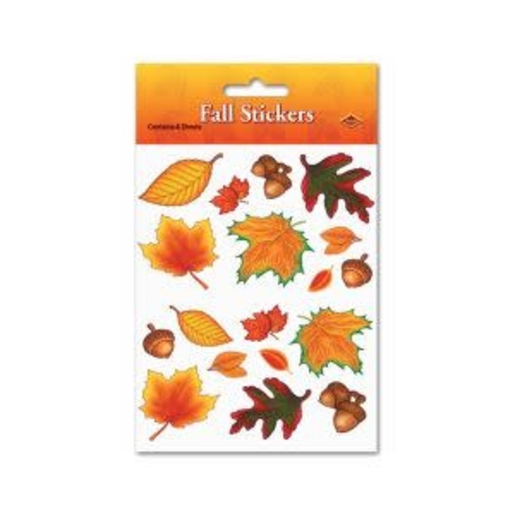 Beistle Fall Leave Stickers - 4 sheets