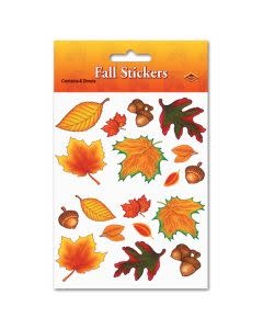 Beistle Fall Leave Stickers - 4 sheets - Party Adventure