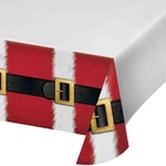 Creative Converting Santa's Suit Paper Table Cover - 54" x 102"
