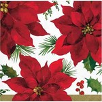 Creative Converting Posh Poinsettia Beverage Napkins - 16ct.