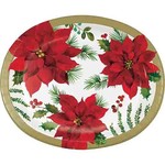 Creative Converting 12" x 10" Posh Poinsettia Oval Plates - 8ct.