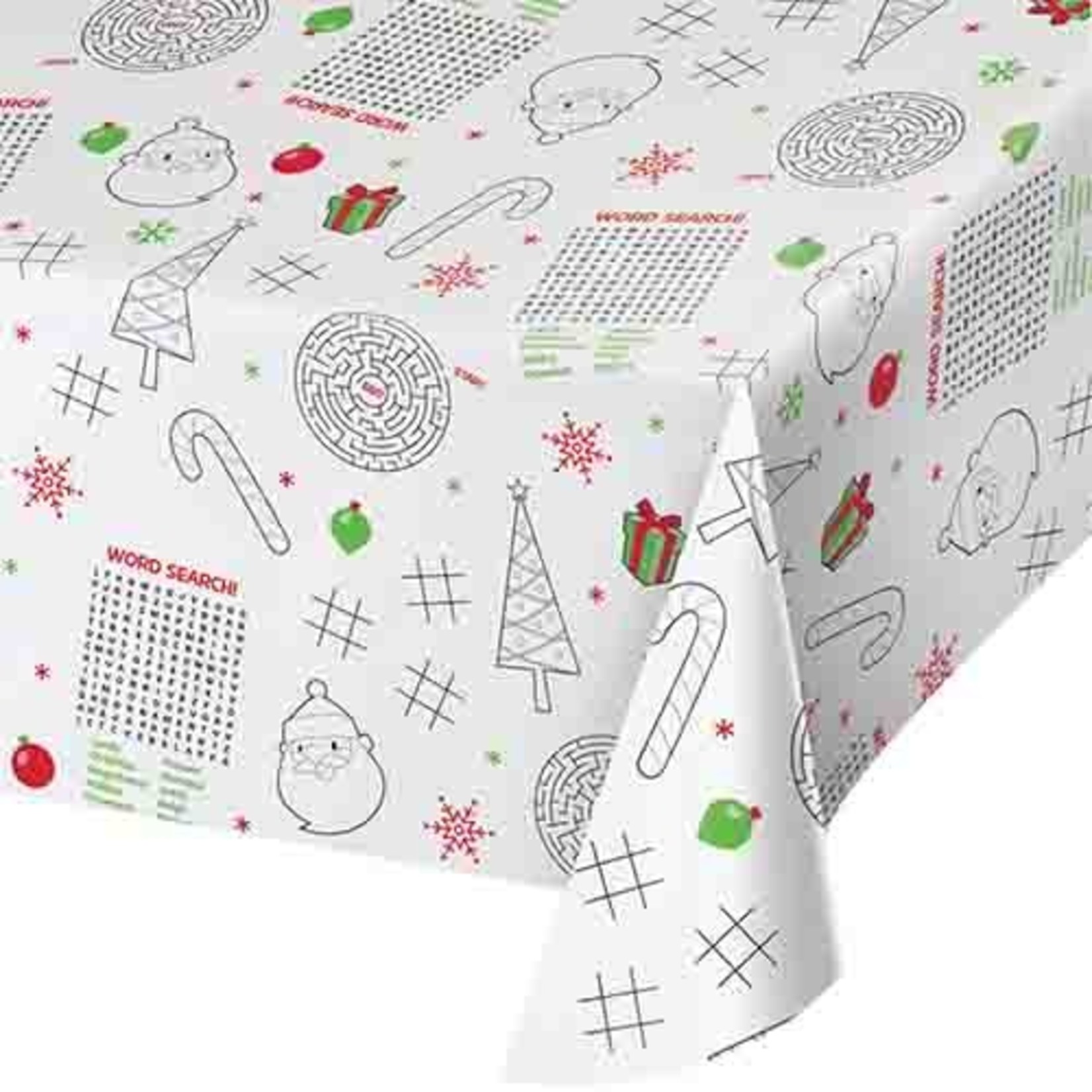 Creative Converting Children's Christmas Activity Table Cover - 54" x 88"