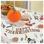 Amscan Thanksgiving Children's Color In Table Cover - 36" x 48"