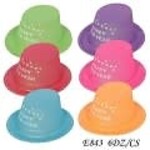 everbright Neon Happy New Year Glitter Top Hats - 1ct. (Assorted Colors)