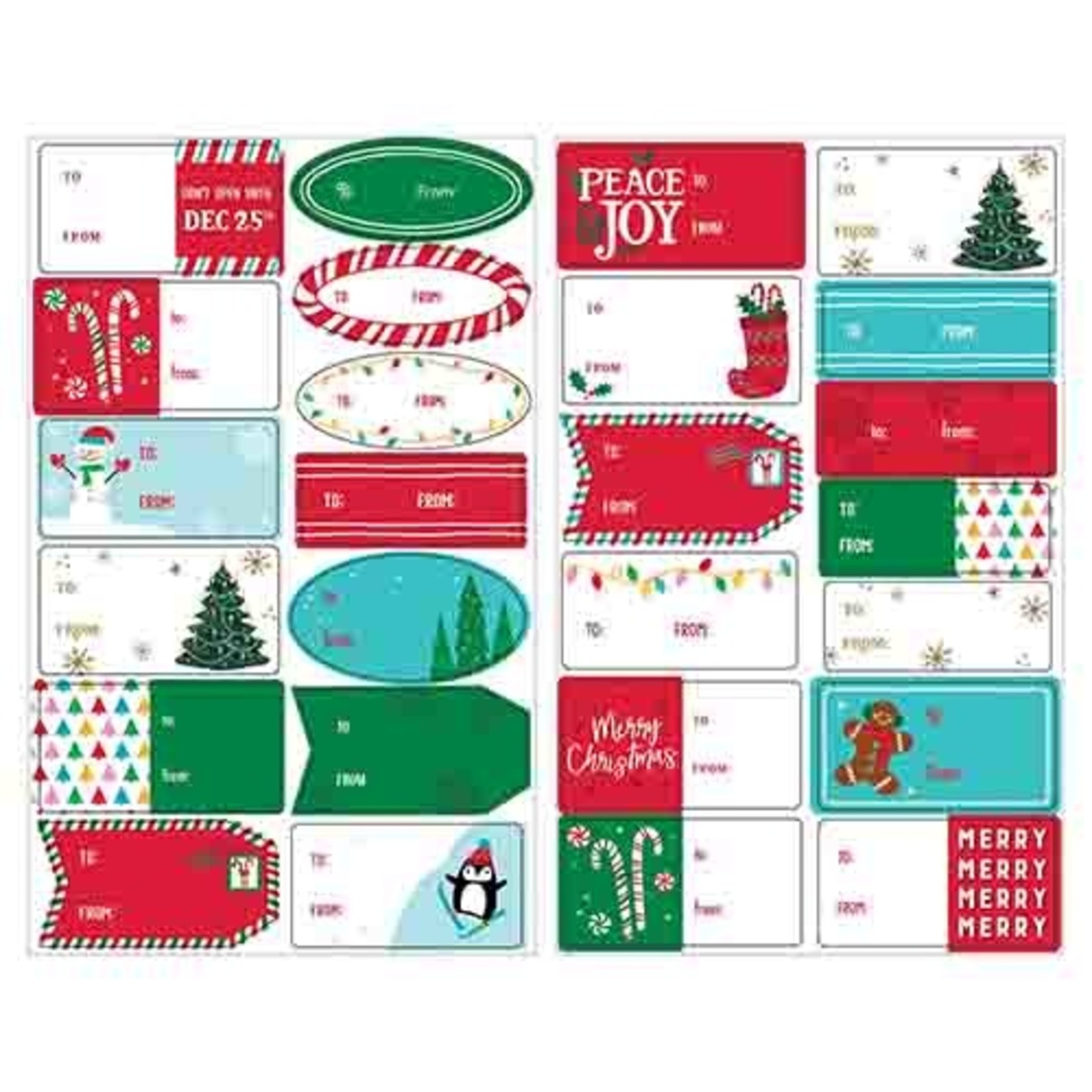 Amscan Christmas Adhesive Gift Labels - 150ct. (Assorted)