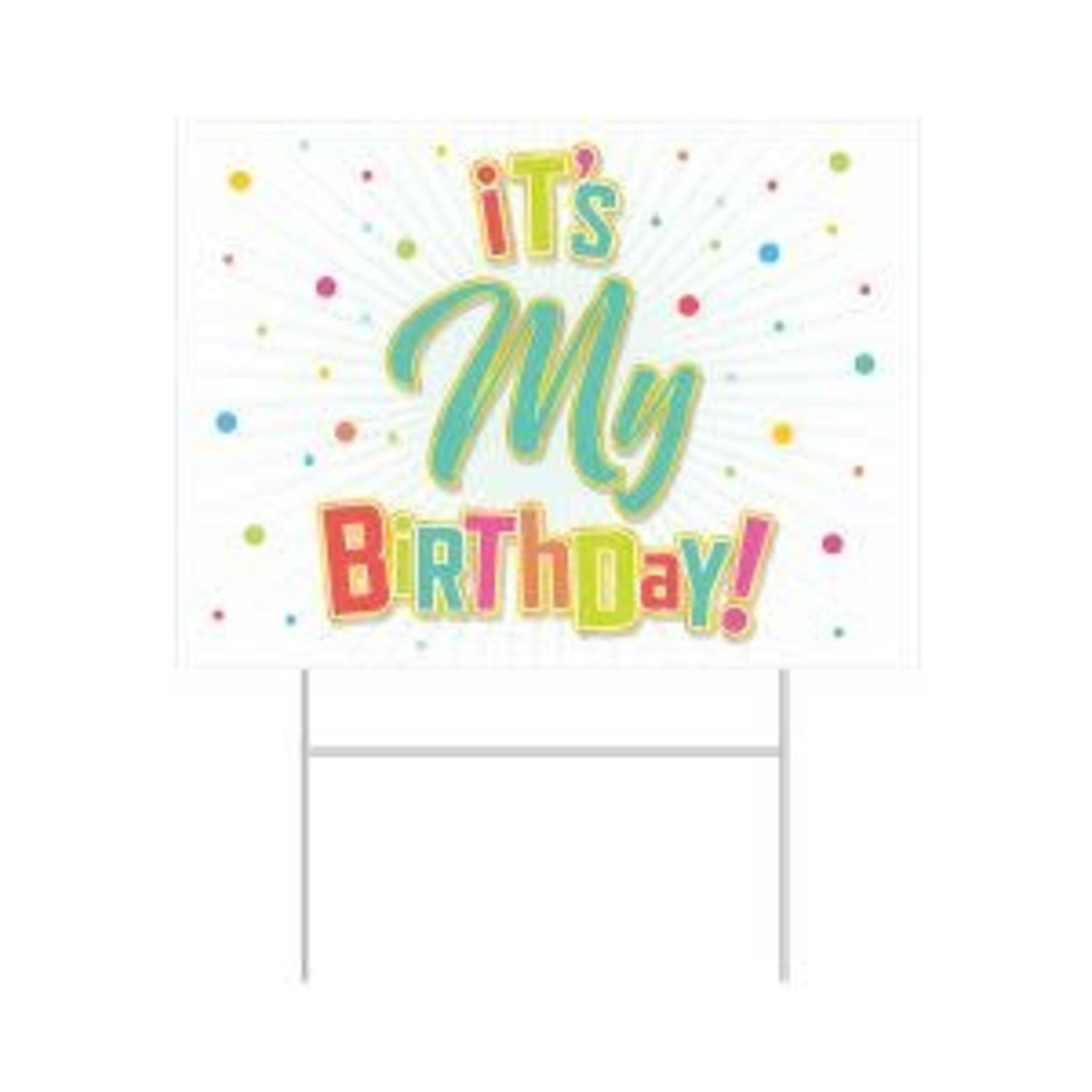 Beistle It's My Birthday! Plastic Lawn Sign - 1ct. (11.5" x 15.5")