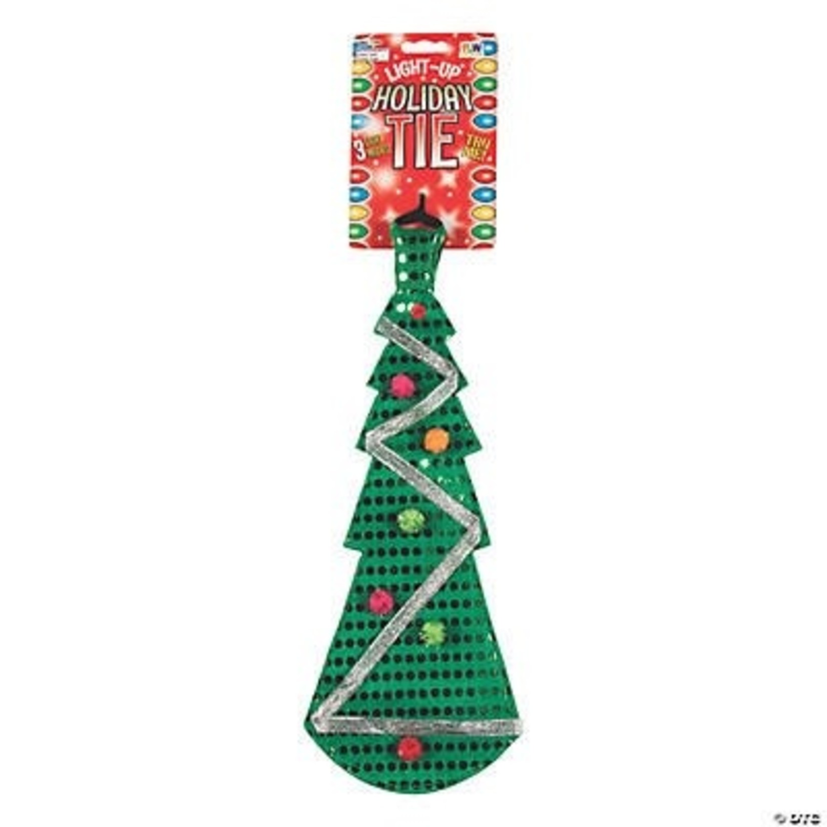 Fun Express Light-Up Ugly Sweater Christmas Tree Tie - 1ct.
