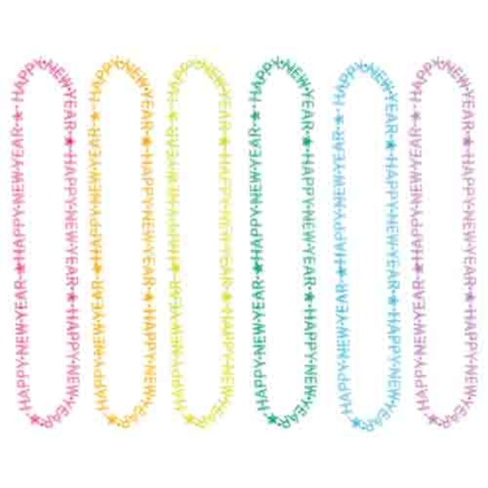 Amscan Happy New Year's Glow-In-Dark Necklaces - 6ct.