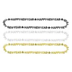 Amscan Happy New Year's  Black/Gold/Silver Necklaces - 3ct.