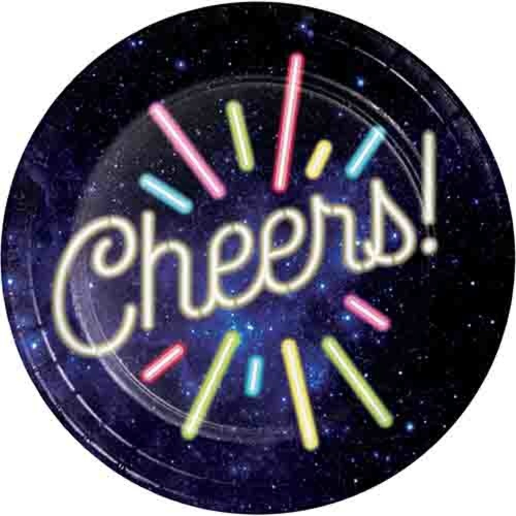 Creative Converting 7" Neon New Year Plates - 8ct.