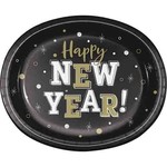 Creative Converting 10" x 12" Happy New Year Oval Plates - 8ct.