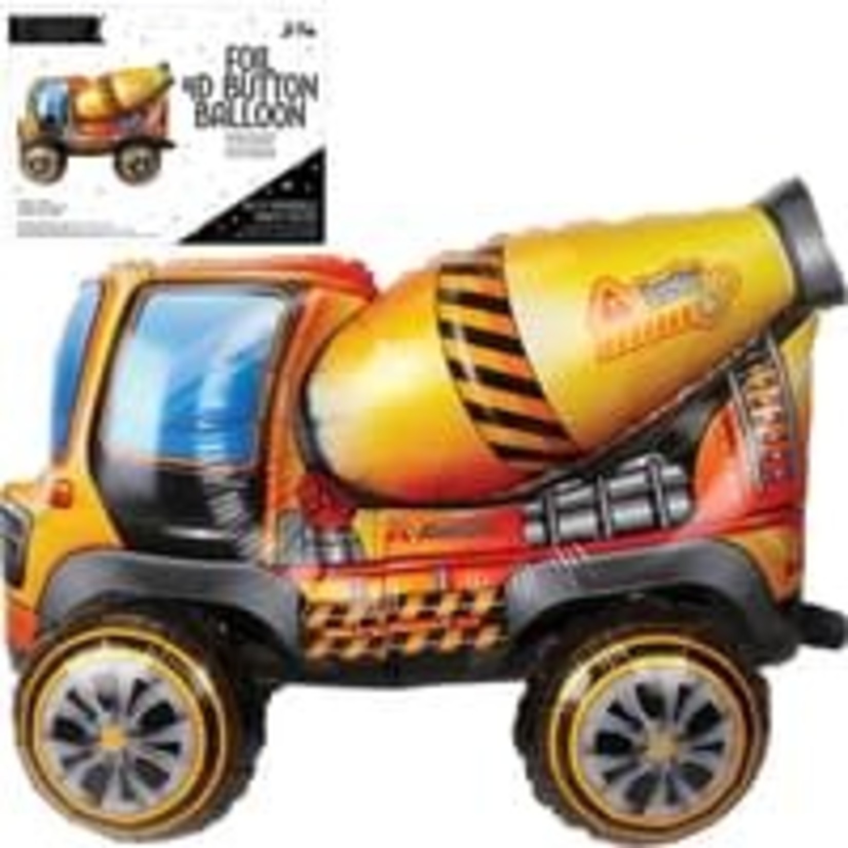 La Fete 29" Cement Truck 4D Balloon - 1ct. (Air-Filled Only)