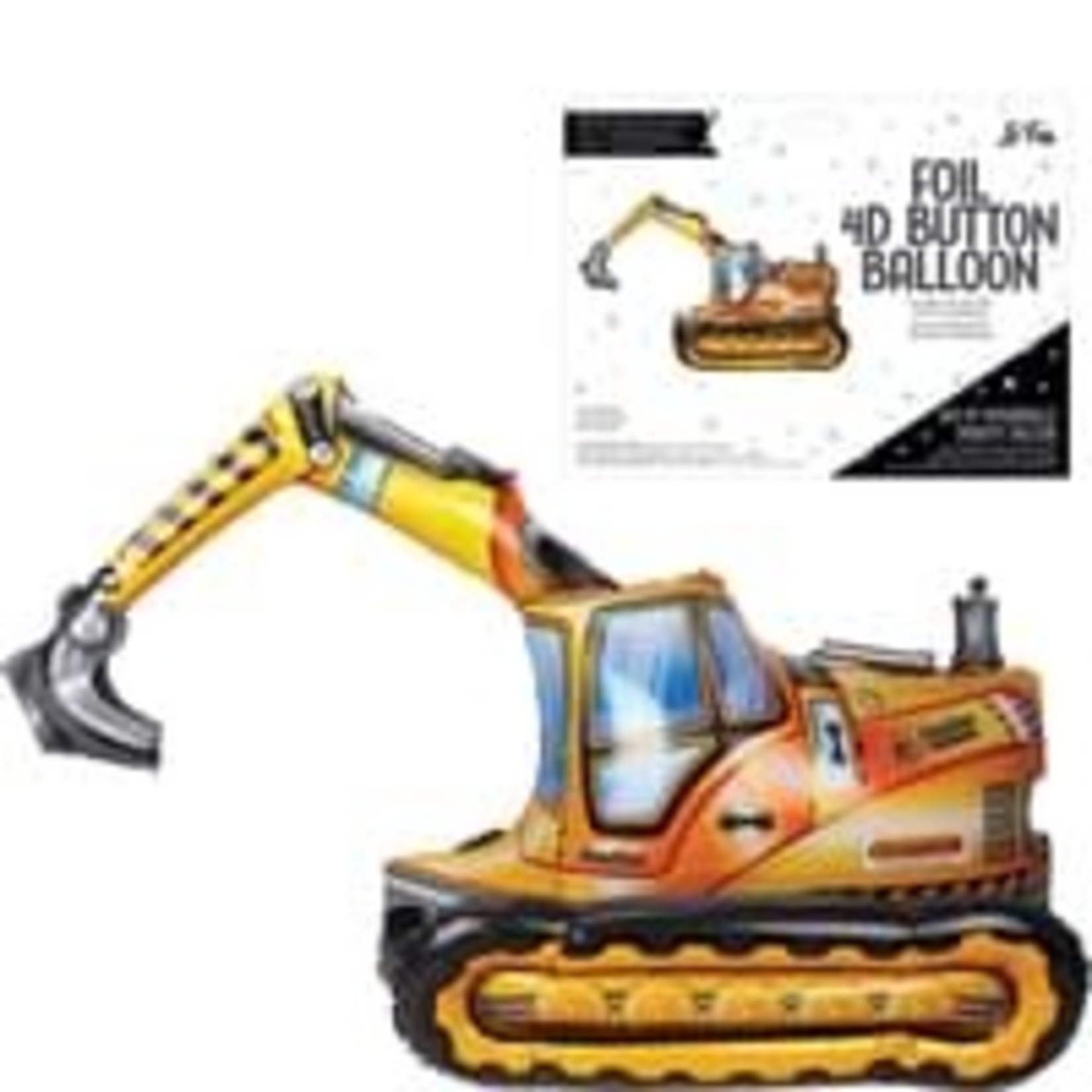 La Fete 38" Excavator/Digger 4D Balloon - 1ct. (Air-Filled Only)