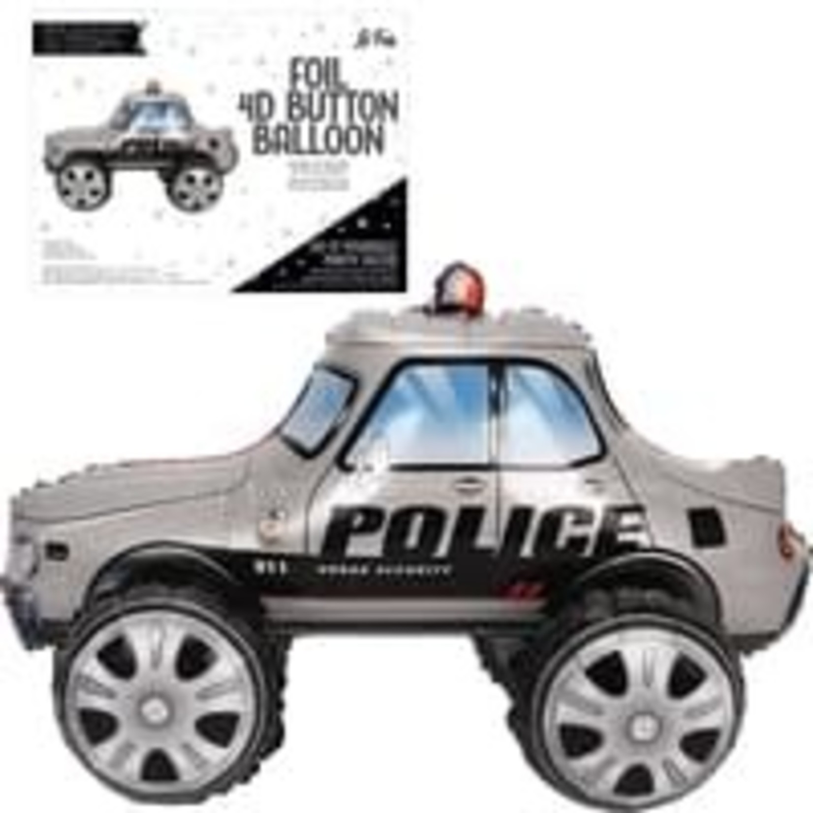 La Fete 26" Police Car 4D Balloon - 1ct. (Air-Filled Only)