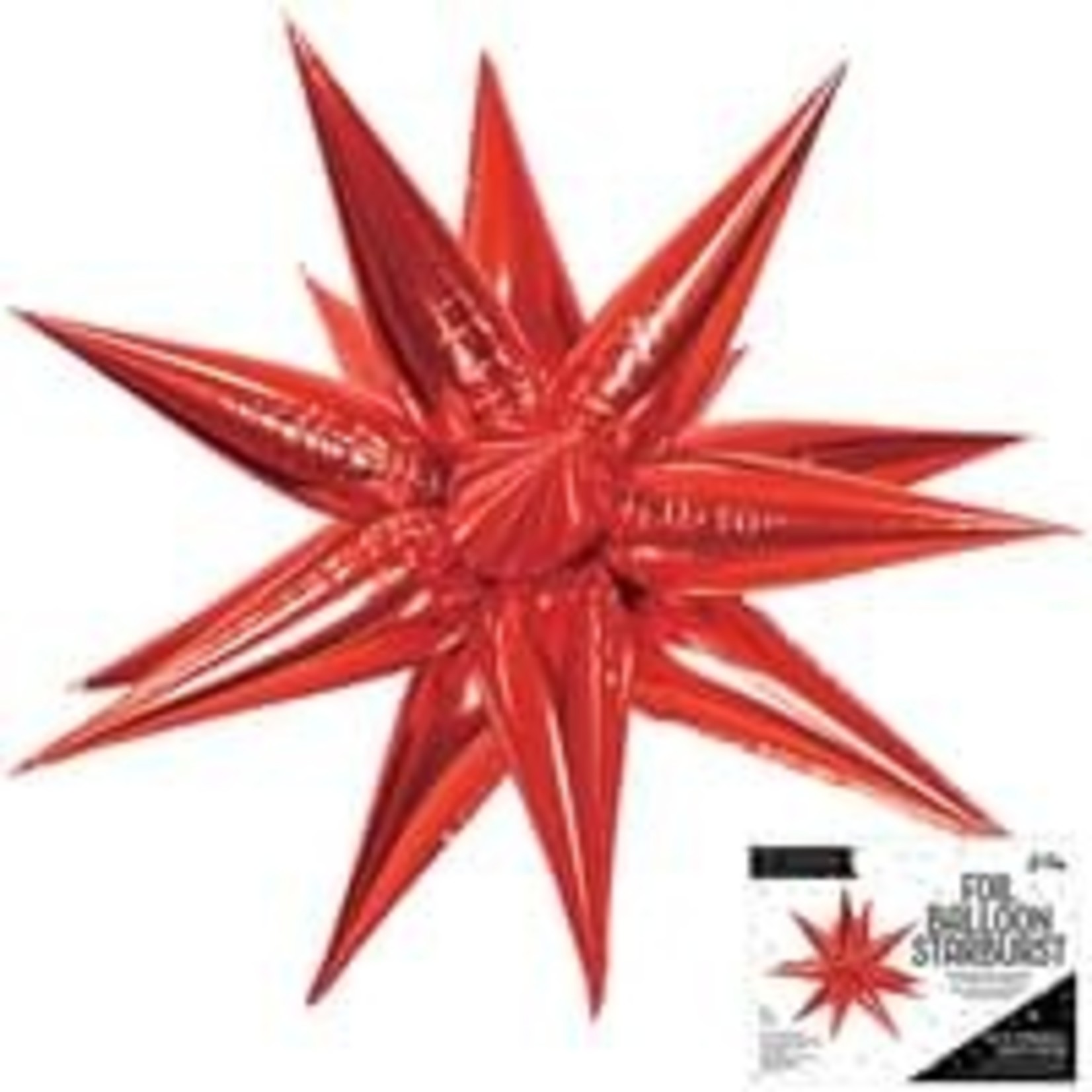 La Fete 26" Red Starburst Balloon - 1ct. (Air-Filled Only)
