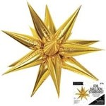 La Fete 26" Gold Starburst Balloon - 1ct. (Air-Filled Only)