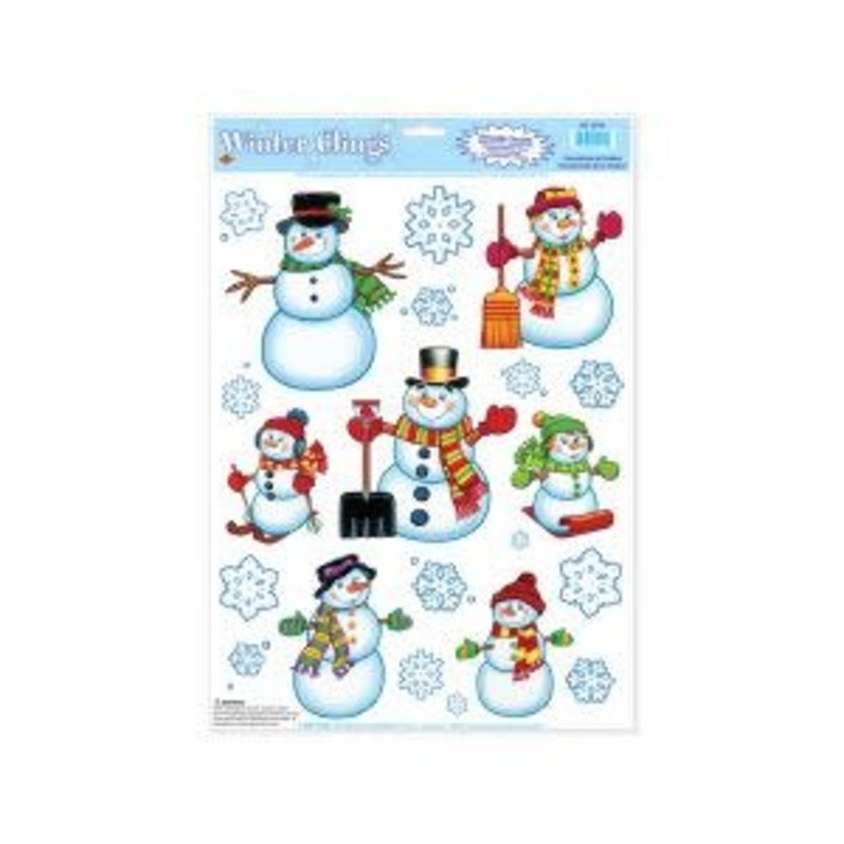 Beistle Snowman & Snowflake Window Clings - 16ct.