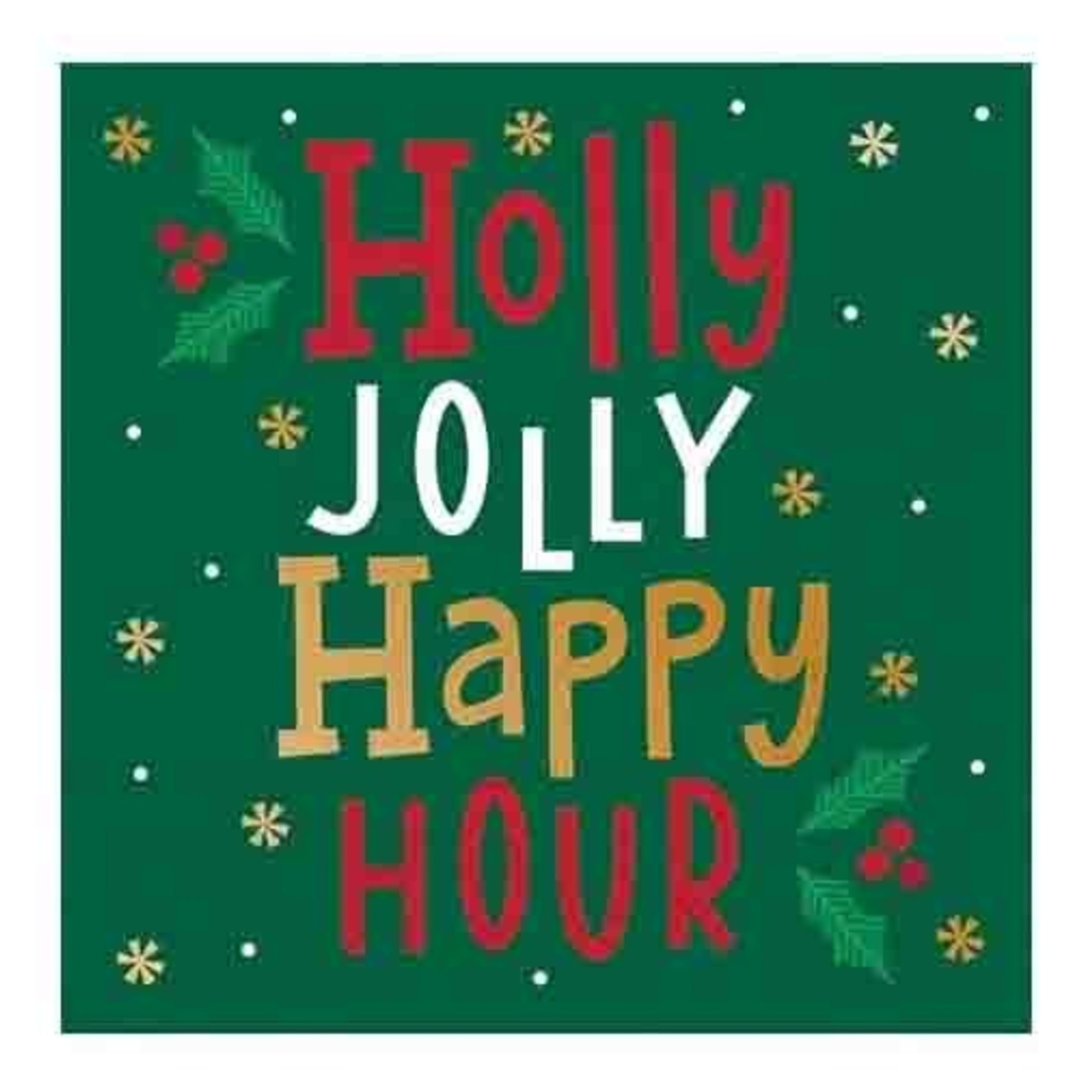 design design Holly Jolly Happy Hour Cocktail Napkins - 16ct.