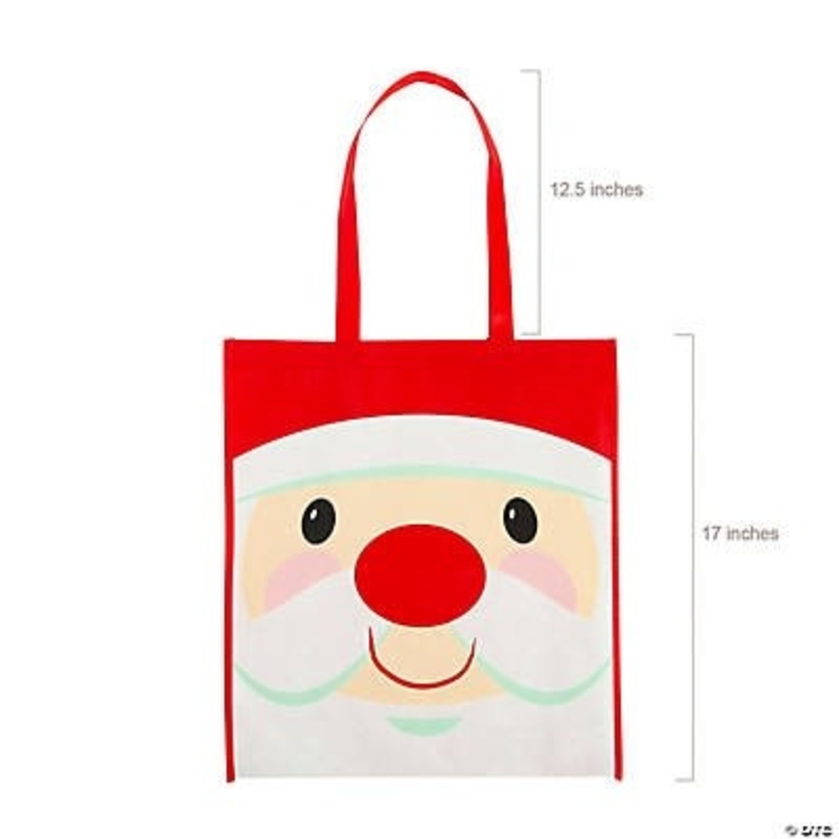 Fun Express Snowman, Santa or Reindeer Christmas Totes - 1ct. 15" x 17" (Assorted Styles)