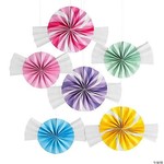 Fun Express 14" Candy World Paper Hanging Fans - 6ct.