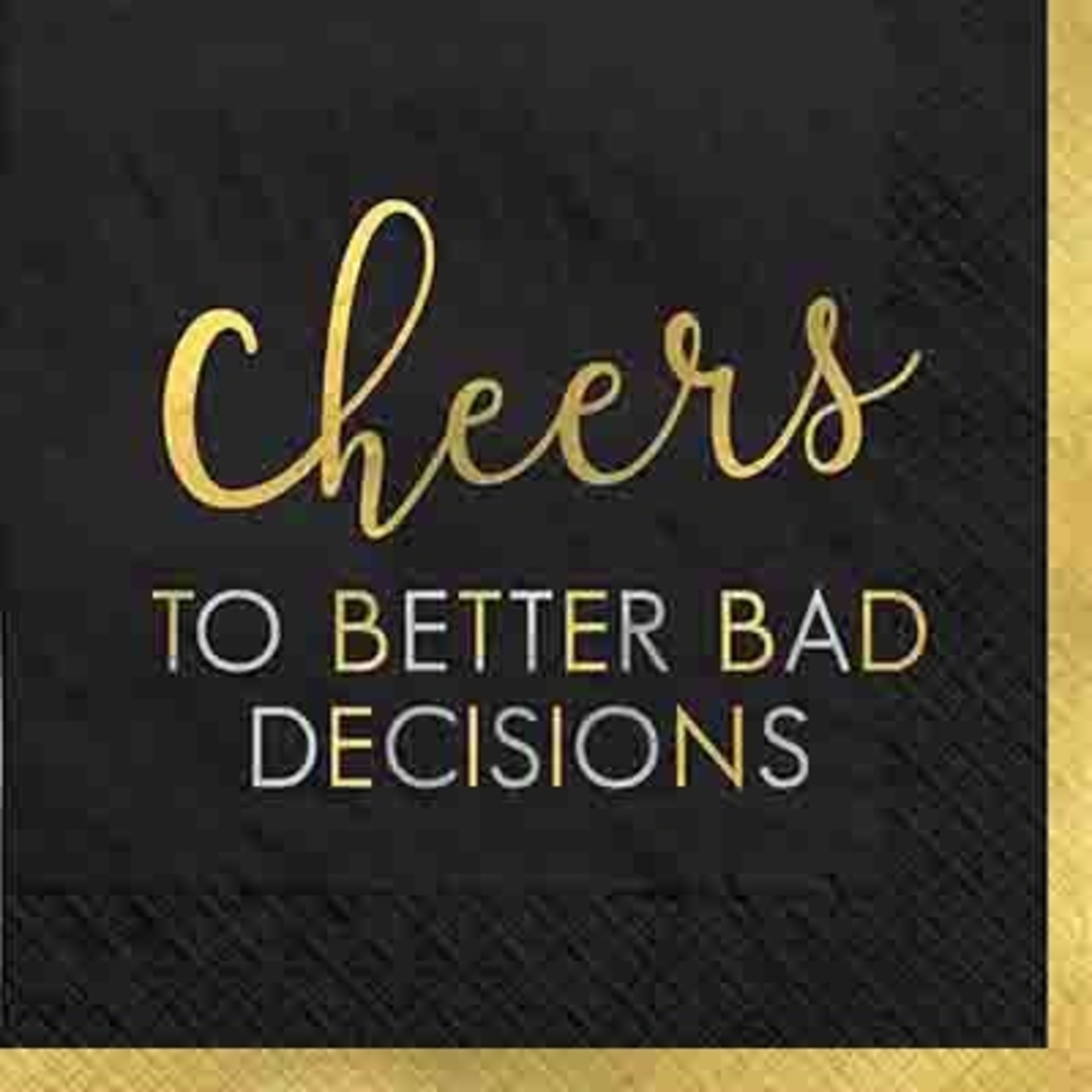 Amscan New Year's Eve 'Better Decisions' Beverage Napkins - 16ct