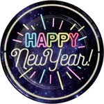 Creative Converting 9" Neon New Year Plates - 8ct.