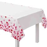 Amscan Heart Party Plastic Table Cover - 54" x 102"