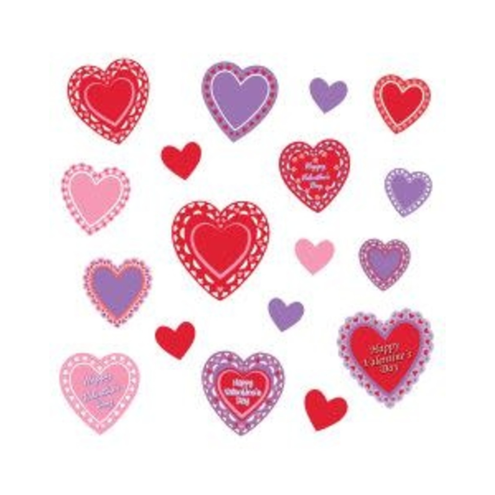 Beistle Valentine's Day Heart Stickers - 2 sheets