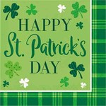 Creative Converting Patterned Shamrock Lunch Napkins - 16ct.