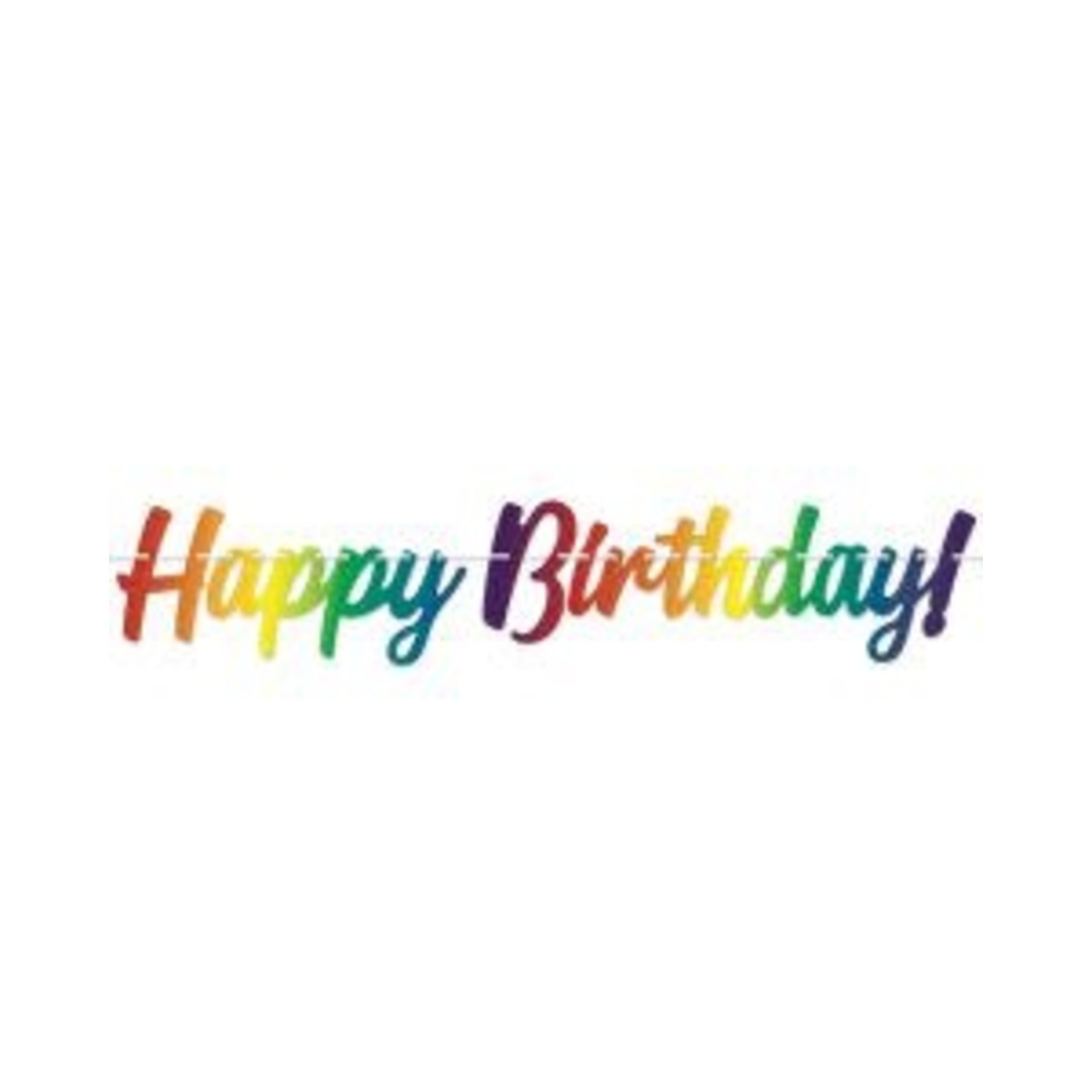 Beistle Happy Birthday Rainbow Banner - 4'