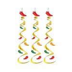 Beistle 30" Chili Pepper Hanging Whirls - 3ct.