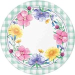 Creative Converting 9" Bunny & Blooms w/ Florals Plates - 8ct.