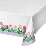 Creative Converting Tulip Wreath Paper Table Cover - 1ct. 54" x 102"