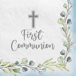 Amscan My First Communion Blue Beverage Napkins - 40ct.