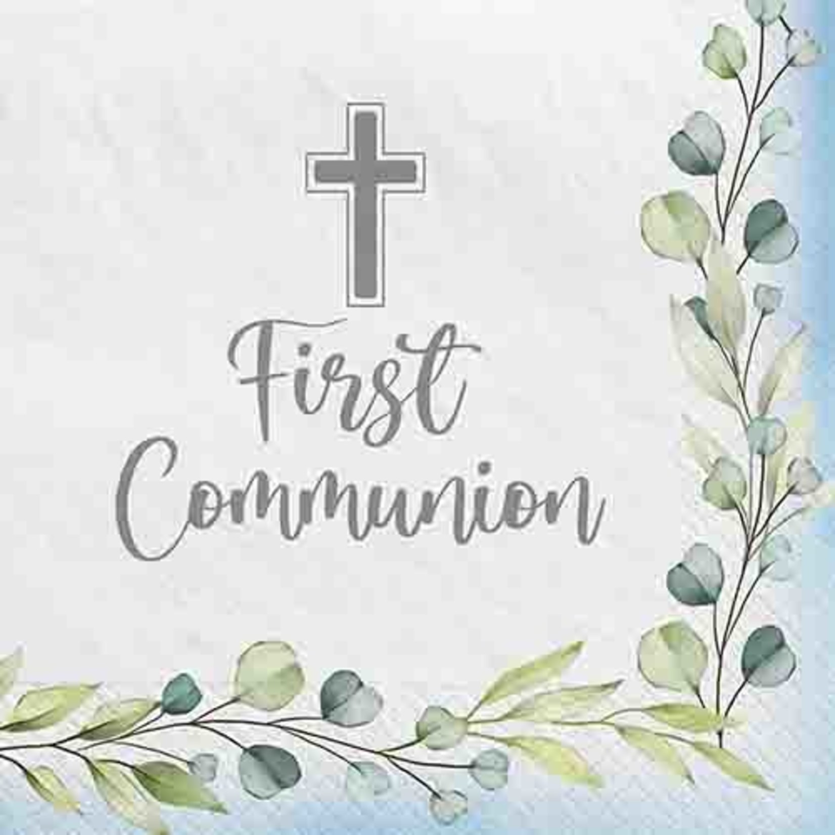 Amscan My First Communion Blue Lunch Napkins - 40ct.