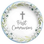 Amscan 7" My First Communion Blue Plates - 20ct.