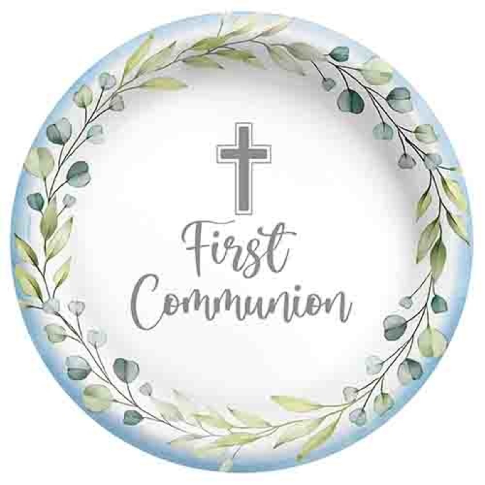 Amscan 10" My First Communion Blue Plates - 20ct.