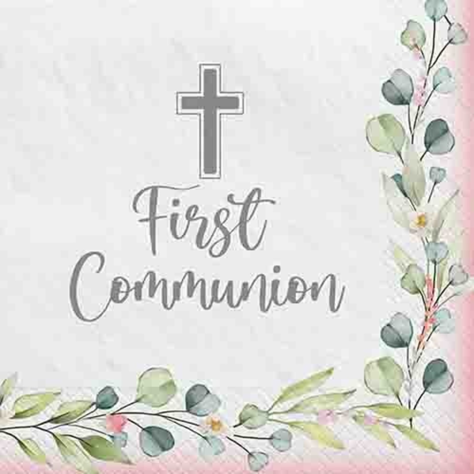 Amscan My First Communion Pink Lunch Napkins - 40ct.
