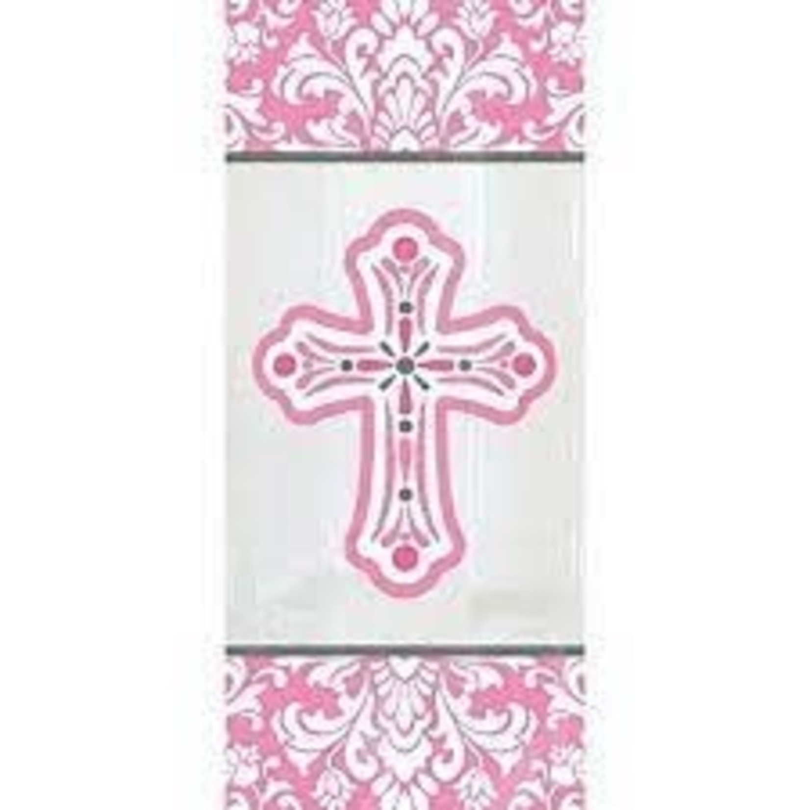 Amscan Pink Cross Cello Bags w/ Ties - 20ct.
