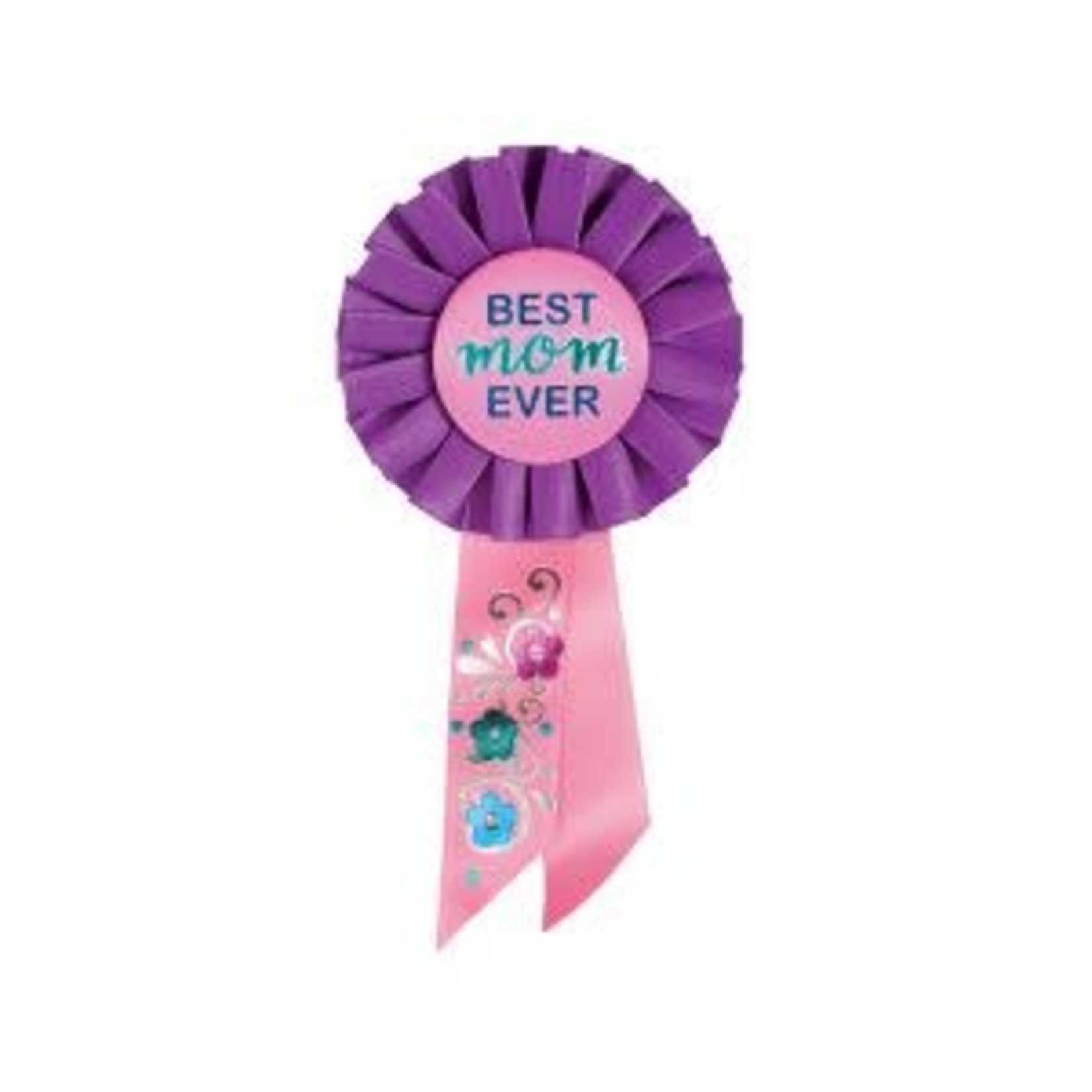 Beistle Best Mom Ever Ribbon Button - 1ct.