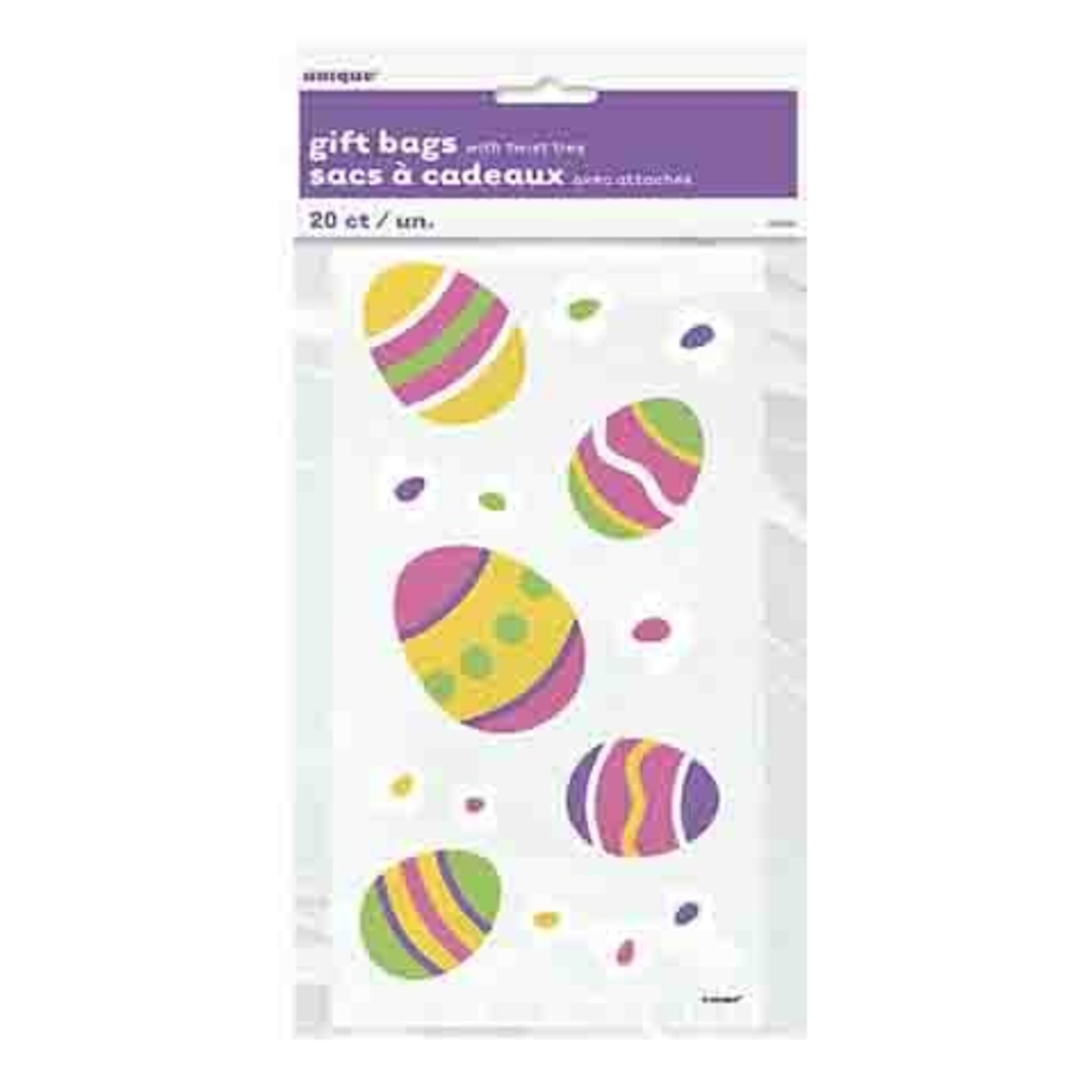unique Easter Egg Cello Bags w/ Ties - 20ct.