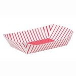 unique Red & White Paper Snack Trays - 4ct.