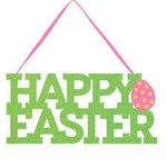 Creative Converting Happy Easter Glitter Sign - 1ct.