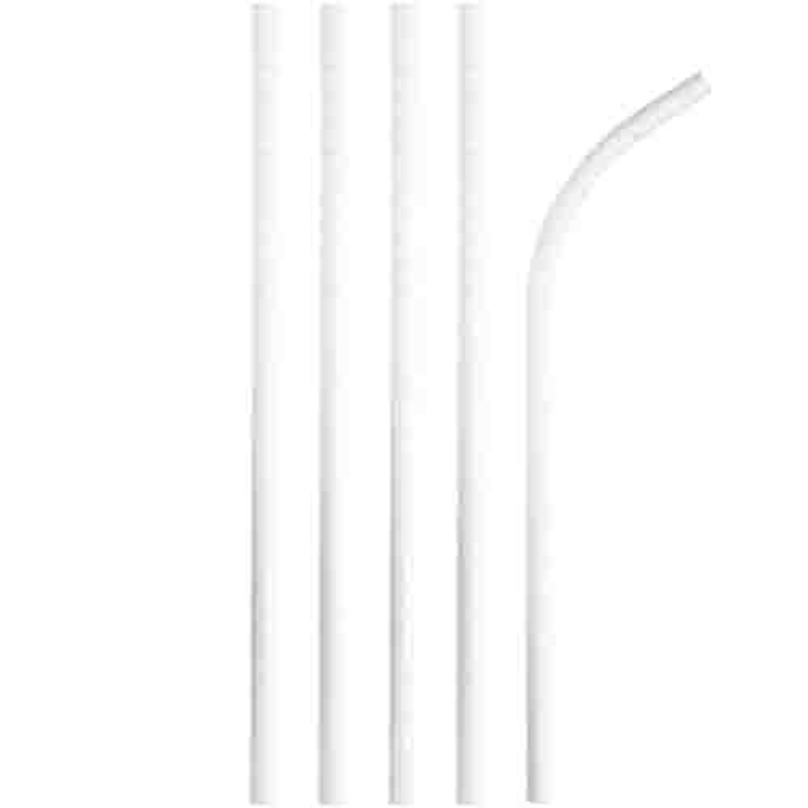 Creative Converting White Paper Flex Straws - 100ct.