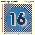 Havercamp Cool Bulldog 16th Beverage Napkins - 16ct.